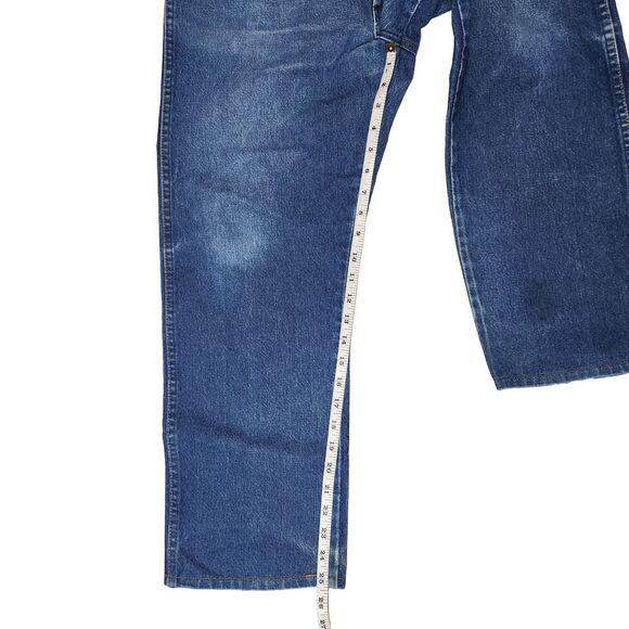 Wrangler Jeans Mens 36x30 13MWZ Denim Cowboy Western Chore Workwear Blue Collar - Picture 5 of 8